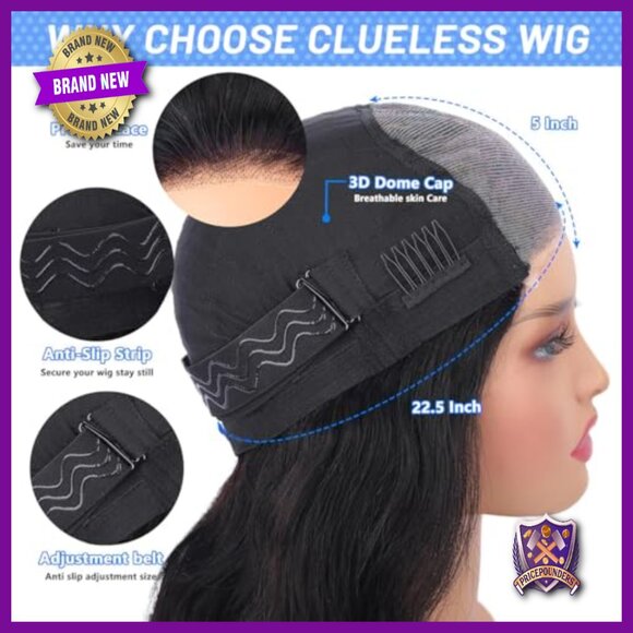 30 Inch Glueless Human Hair Wig HD Lace Closure Pre Plucked Straight main image 6